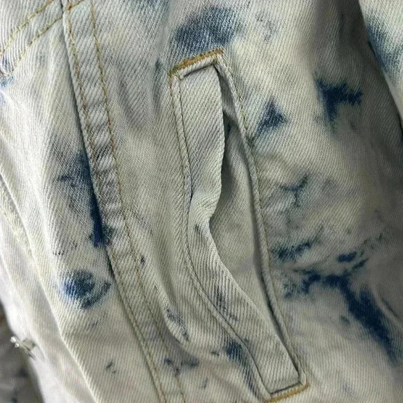 FREE PEOPLE jones tie dye blue jacket size S - Picture 14 of 14
